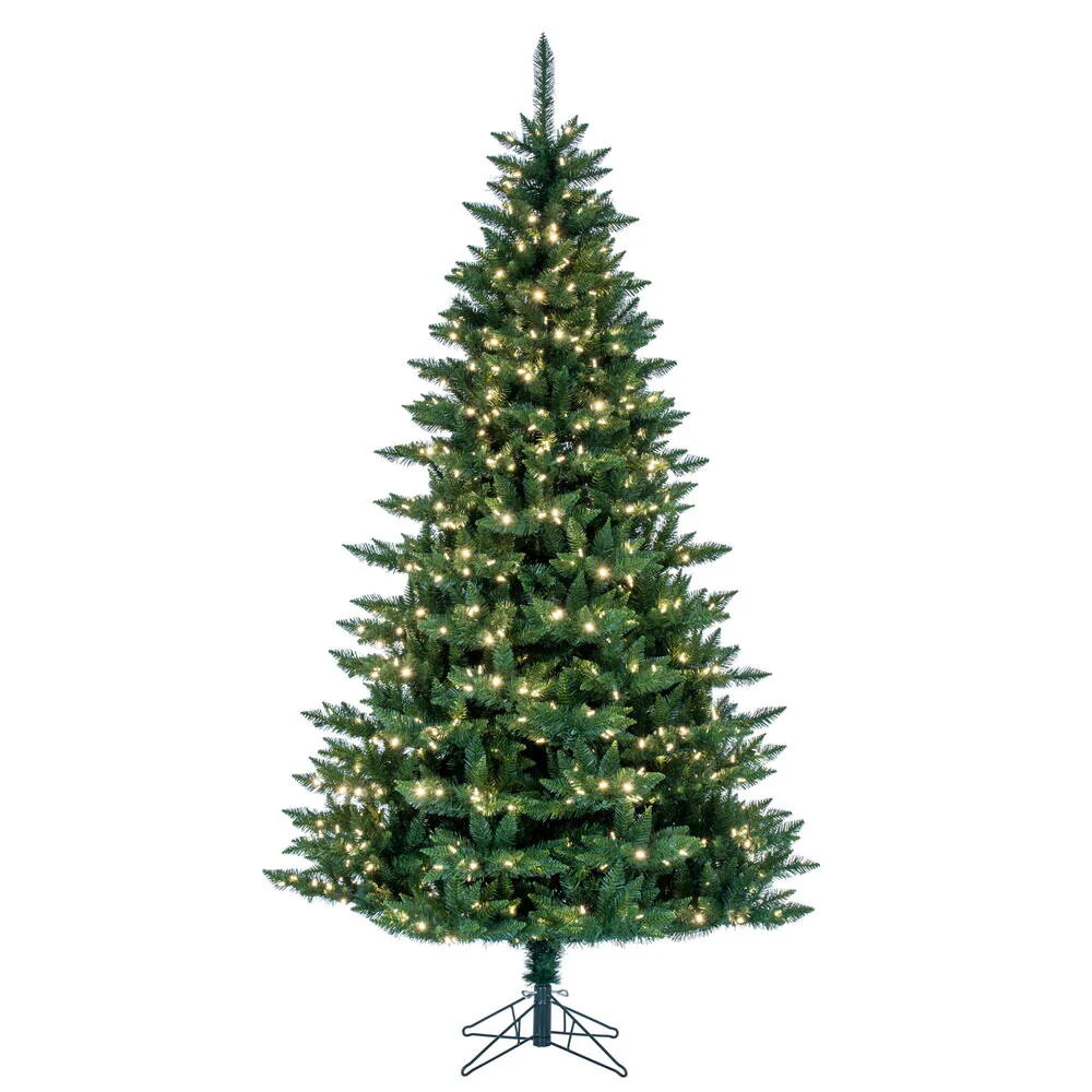 5'6"Hx43"W Camdon Fir Artificial Christmas Tree, LED Pre-Lit -Green