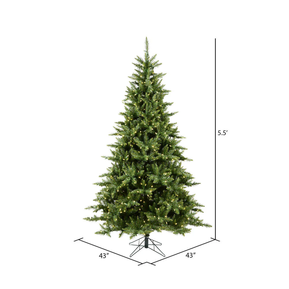 5'6"Hx43"W Camdon Fir Artificial Christmas Tree, LED Pre-Lit -Green - Image 3