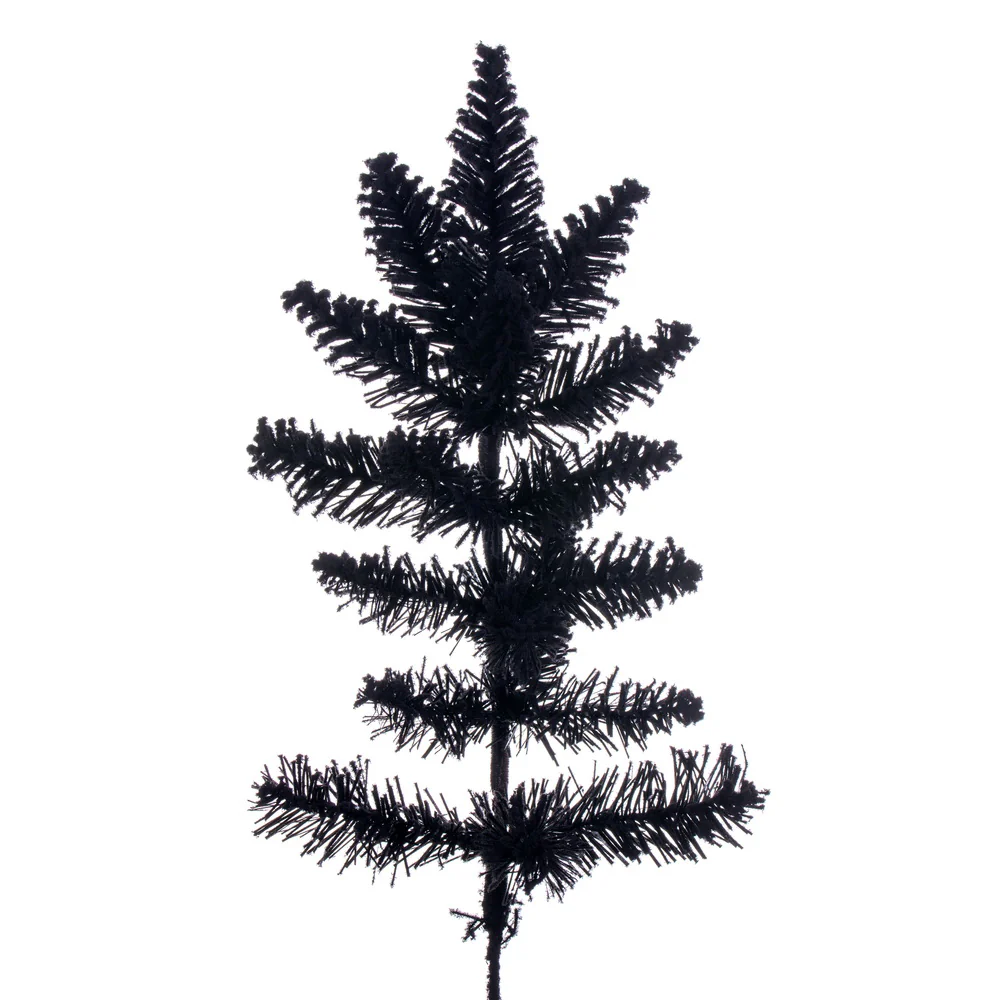 5'6"Hx43"W Flocked Fir Artificial Christmas Tree, Unlit -Black - Image 2