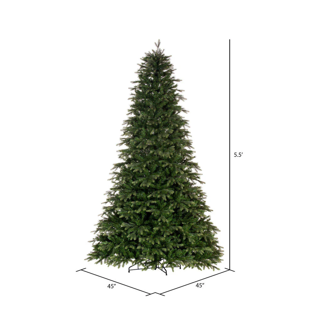 5'6"Hx45"W PE Douglas Fir Artificial Christmas Tree, Unlit -Green - Image 3