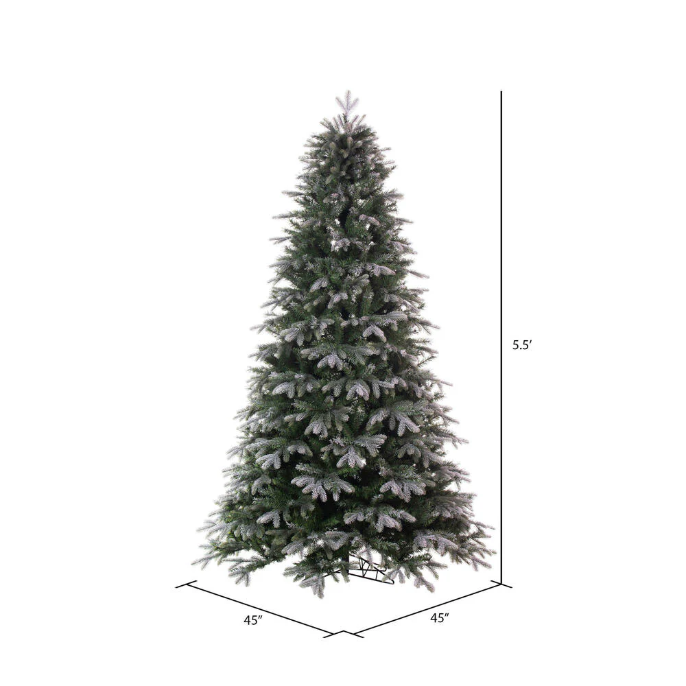 5'6"Hx45"W PE Frosted Douglas Fir Artificial Christmas Tree, Unlit -Green - Image 3