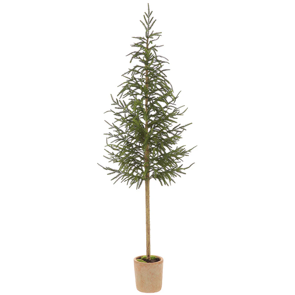 57" Artificial Cypress Topiary Tree w/Mgo Pot -Green (Pack of 2)
