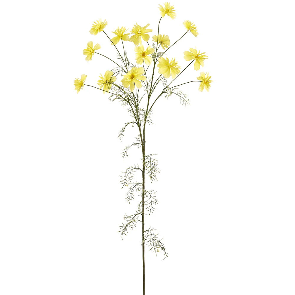 57" Cosmos Silk Flower Stem -Yellow (Pack of 6)