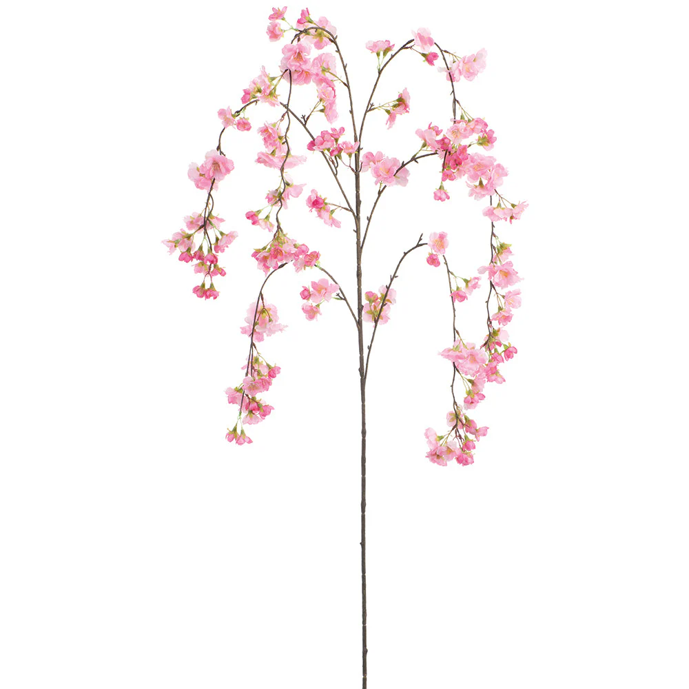 58" Cherry Blossom Silk Flower Stem -Pink (Pack of 6)