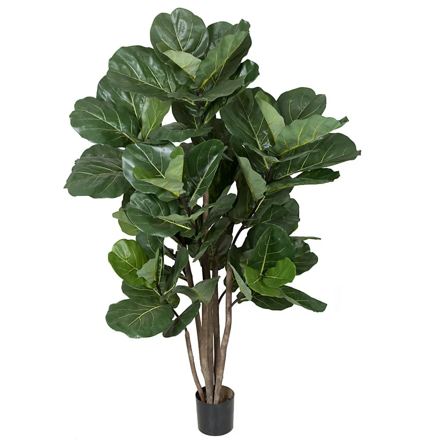 5'8" Fiddle Leaf Fig Artificial Tree w/Pot -Green