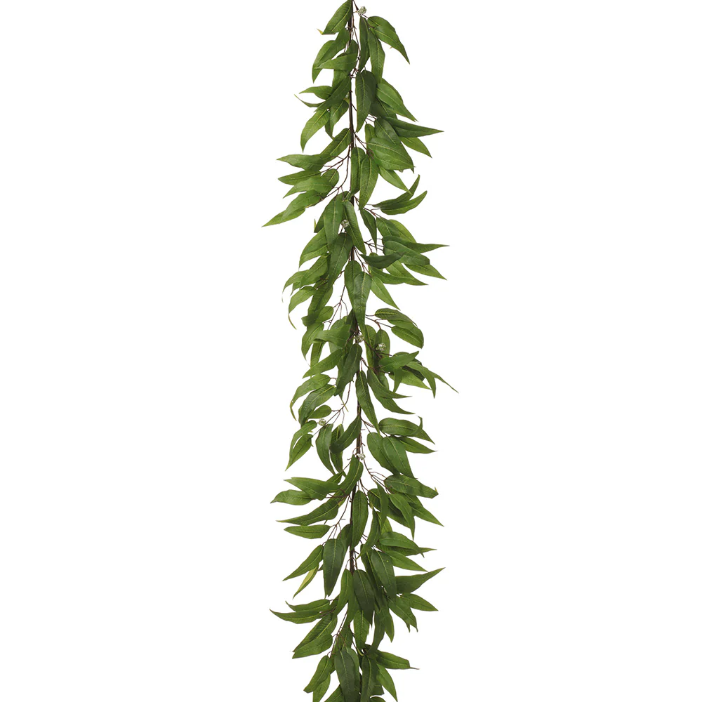 5'8" Silk Eucalyptus Leaf Garland -Green (Pack of 3)