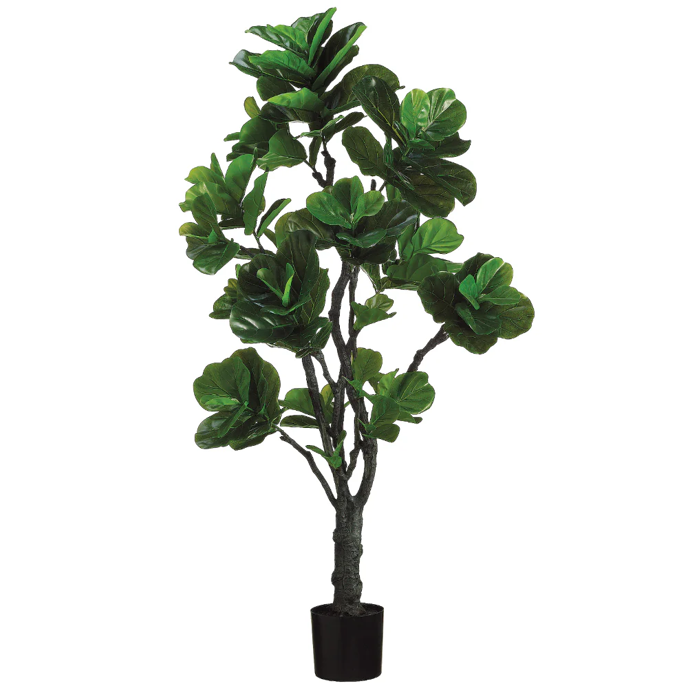 5'9" EVA Fiddle Leaf Fig Artificial Tree w/Pot -Green