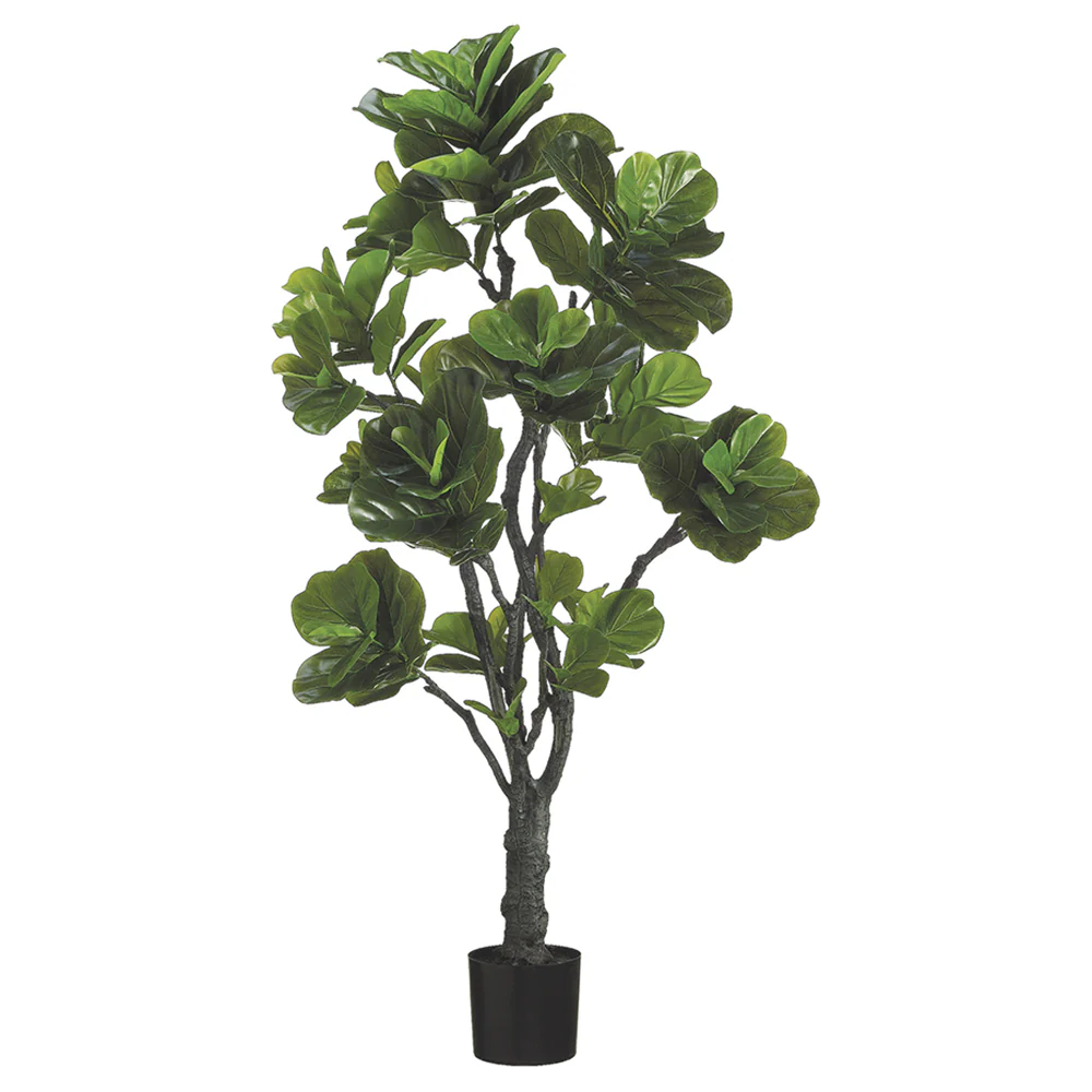 5'9" EVA Fiddle Leaf Fig Artificial Tree w/Pot -Green (Pack of 2)