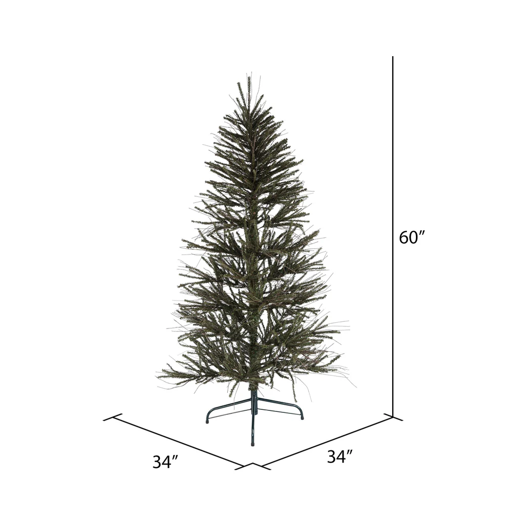 5'Hx34"W Vienna Twig Artificial Christmas Tree, Unlit -Brown/Green - Image 3