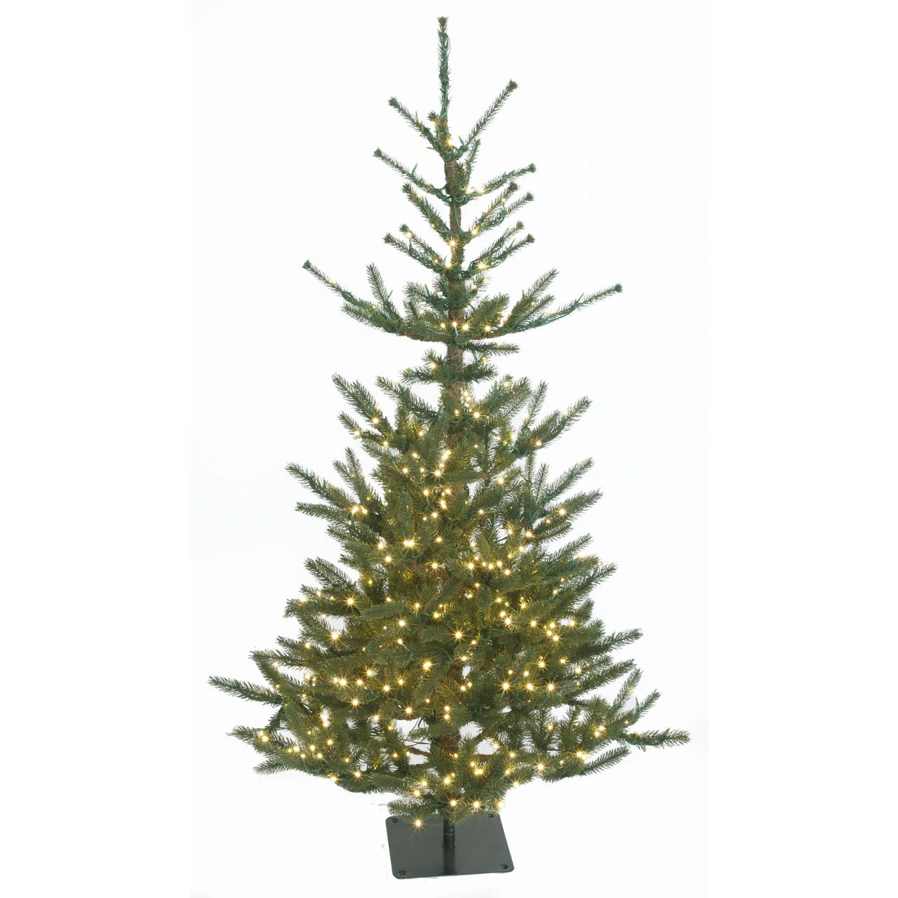 5'Hx35"W PE Dawson Fir Artificial Tree, Micro LED Pre-Lit -Green