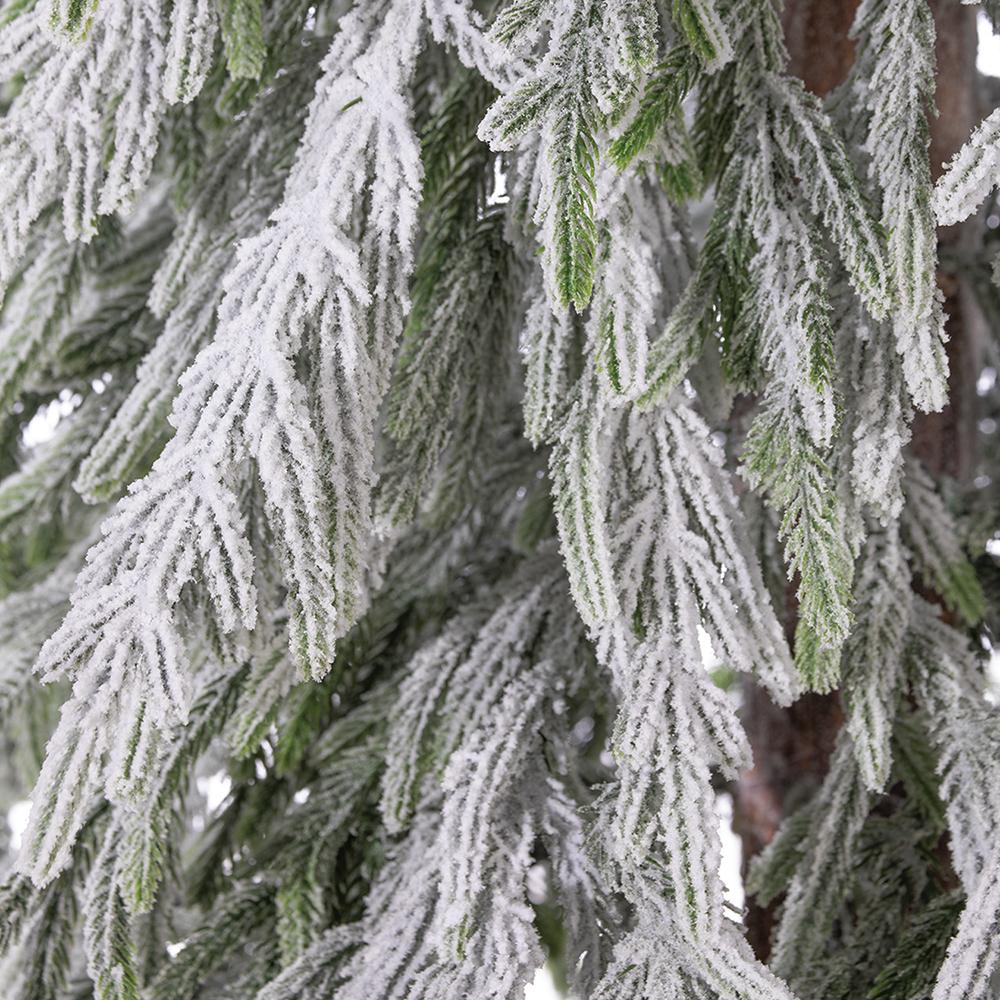 5'Hx36"W Flocked Artificial Willow Pine Tree, Unlit -White - Image 2