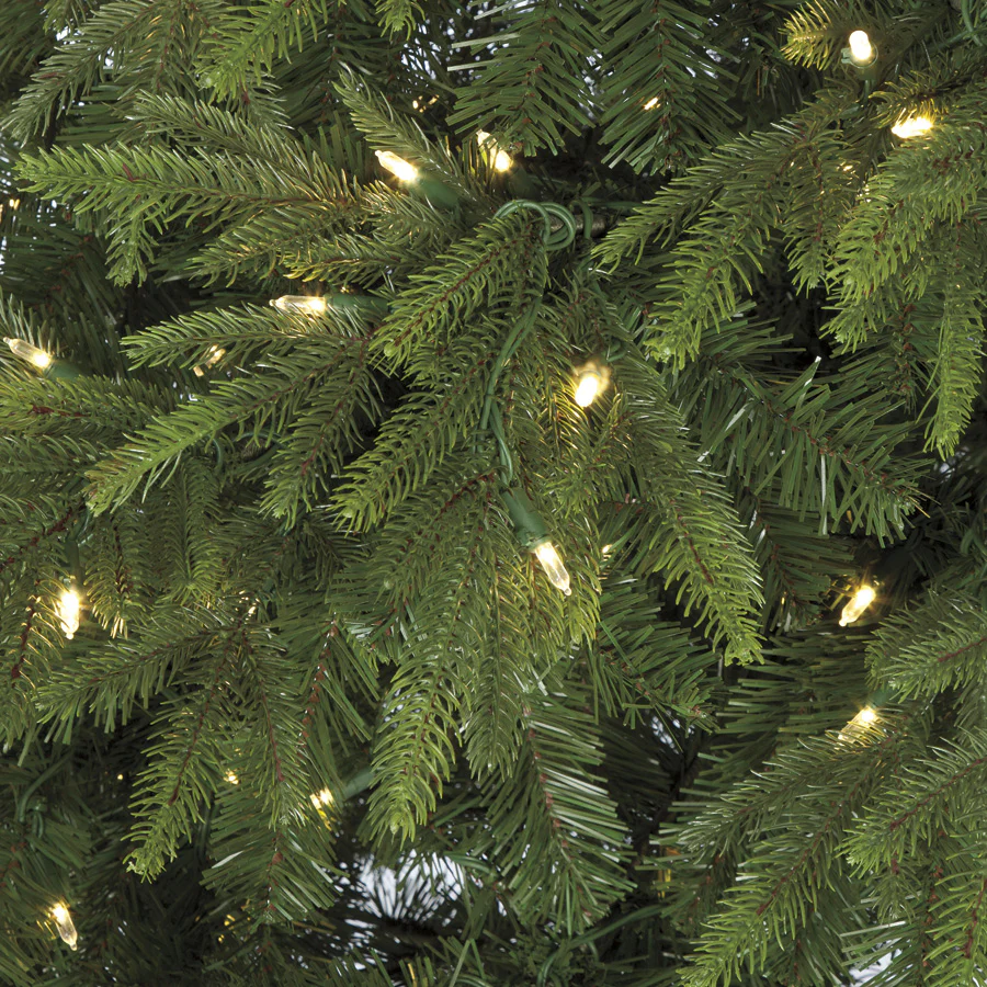 5'Hx39"W PE Natural Trunk Red Spruce Artificial Tree, LED Pre-Lit -Green - Image 3