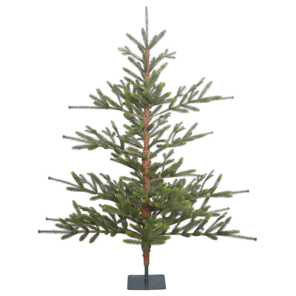 5'Hx54"W PE Bed Rock Pine Artificial Christmas Tree, Unlit -Green/Brown