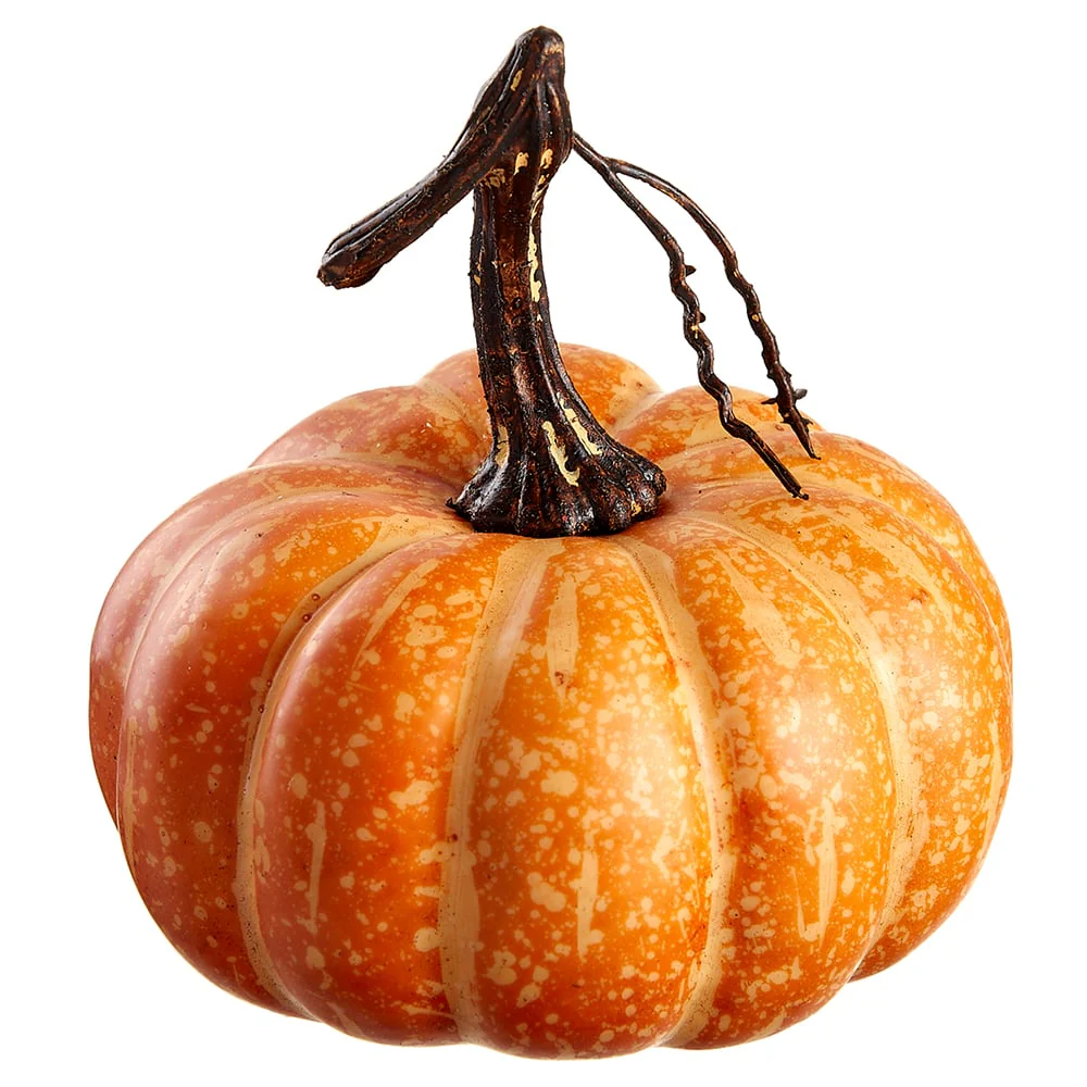 5"Hx5"W Artificial Pumpkin -Orange (Pack of 6)