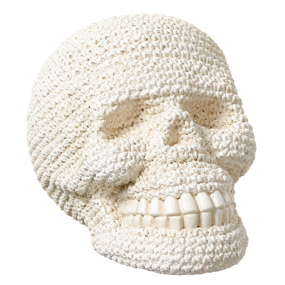 6.25" Halloween Skull -Whitewashed (Pack of 2)