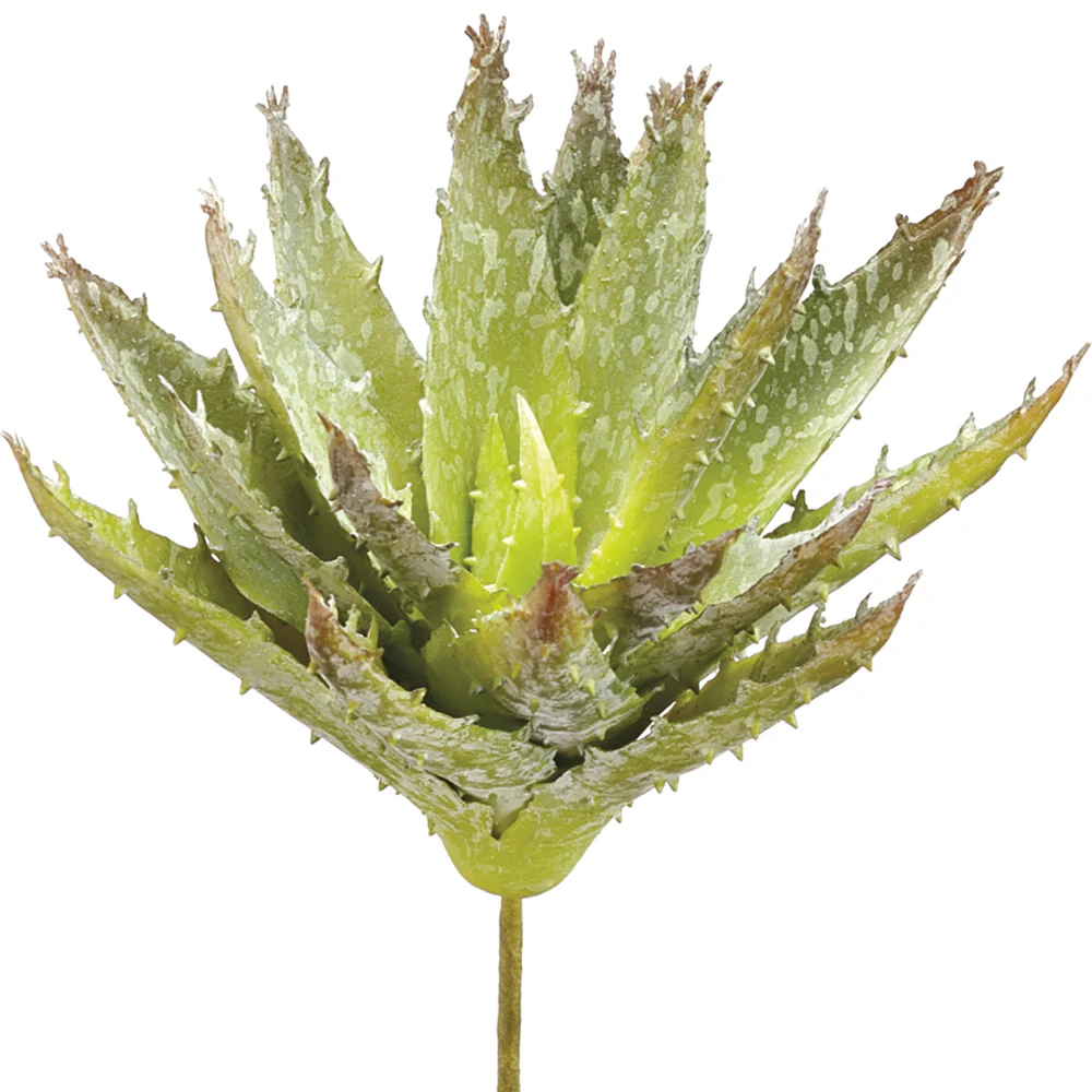 6.5" Real Touch Aloe Artificial Stem Pick -Green (Pack of 24)