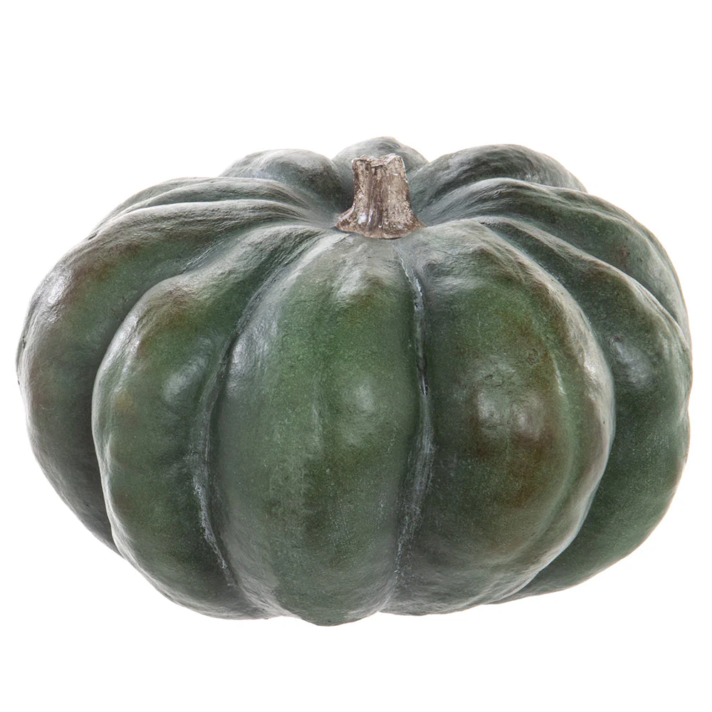 6.5"Hx10"W Artificial Pumpkin -Green (Pack of 2)