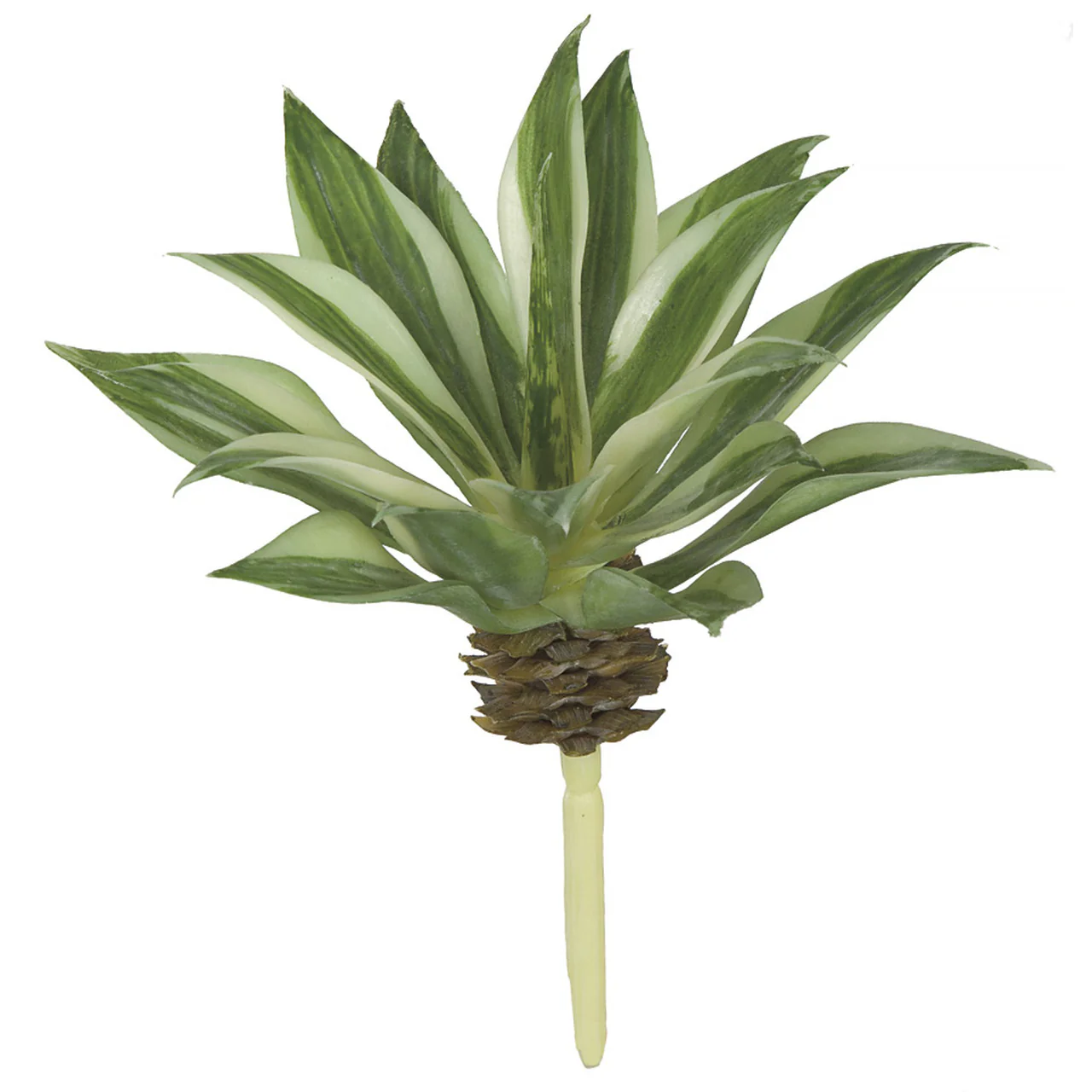 6" Artificial Agave Stem Pick -Green/Cream (Pack of 12)