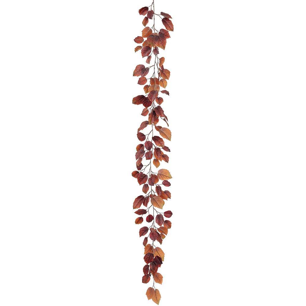 6' Beech Leaf Silk Garland -Rust (Pack of 6)