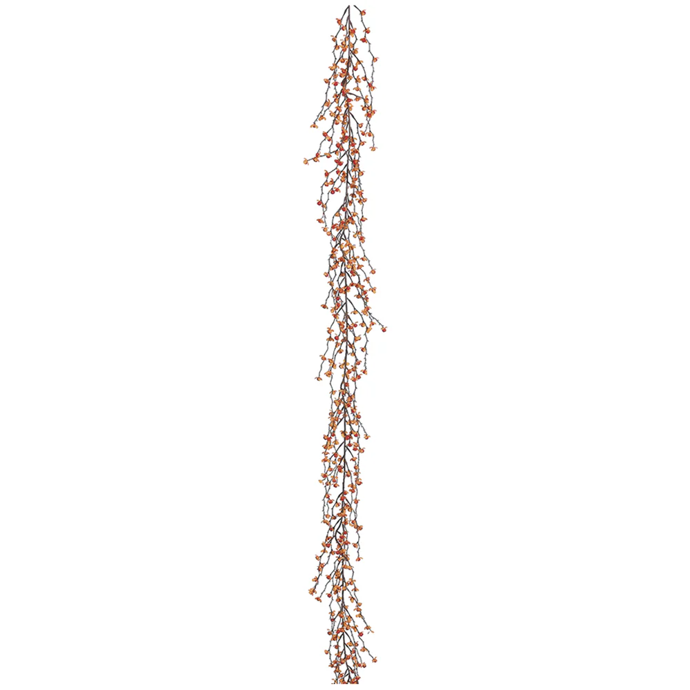 6' Bittersweet Artificial Flower Garland -Orange (Pack of 6)