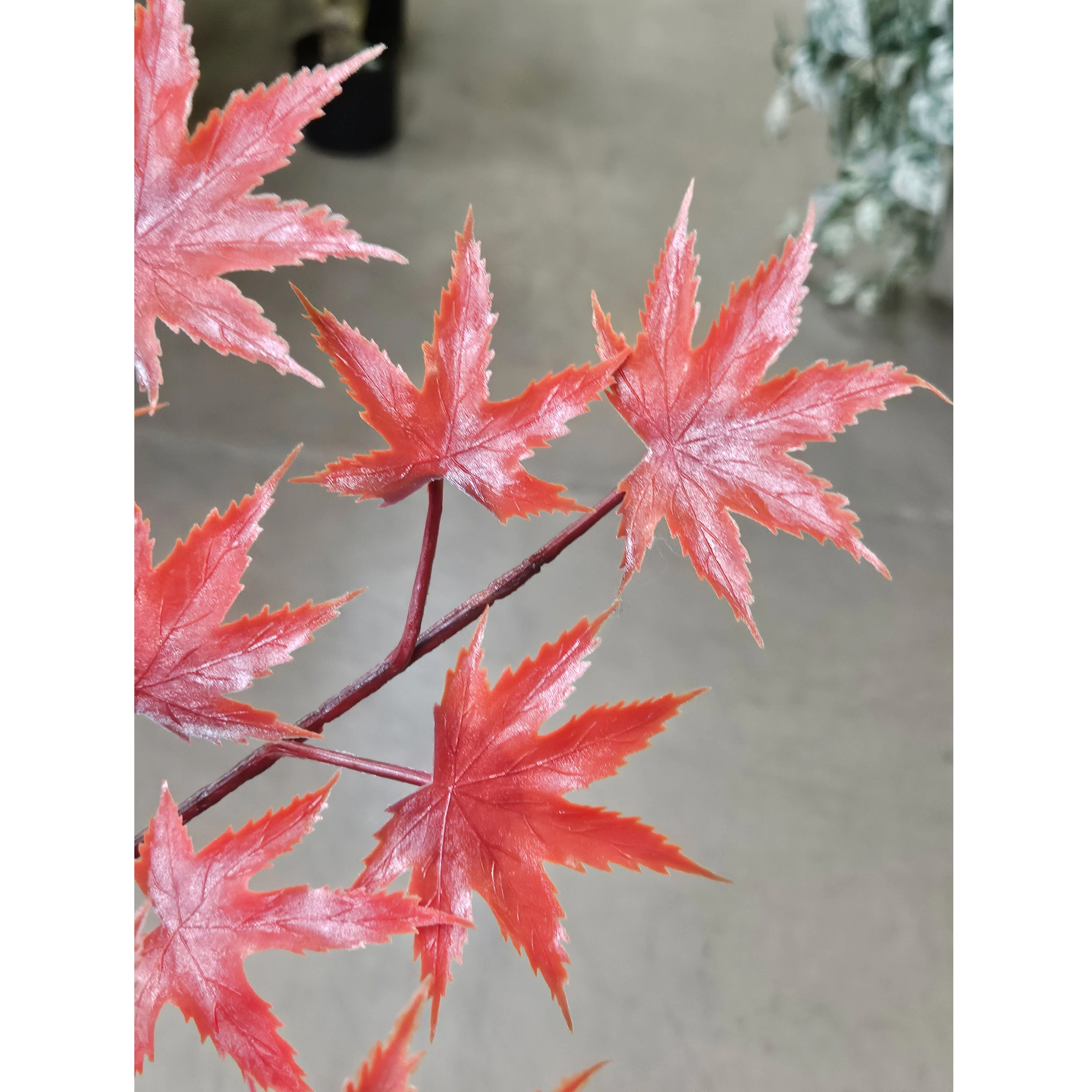 6' Custom-Made Outdoor UV-Proof Artificial Japanese Maple Tree w/Pot -Burgundy - Image 3
