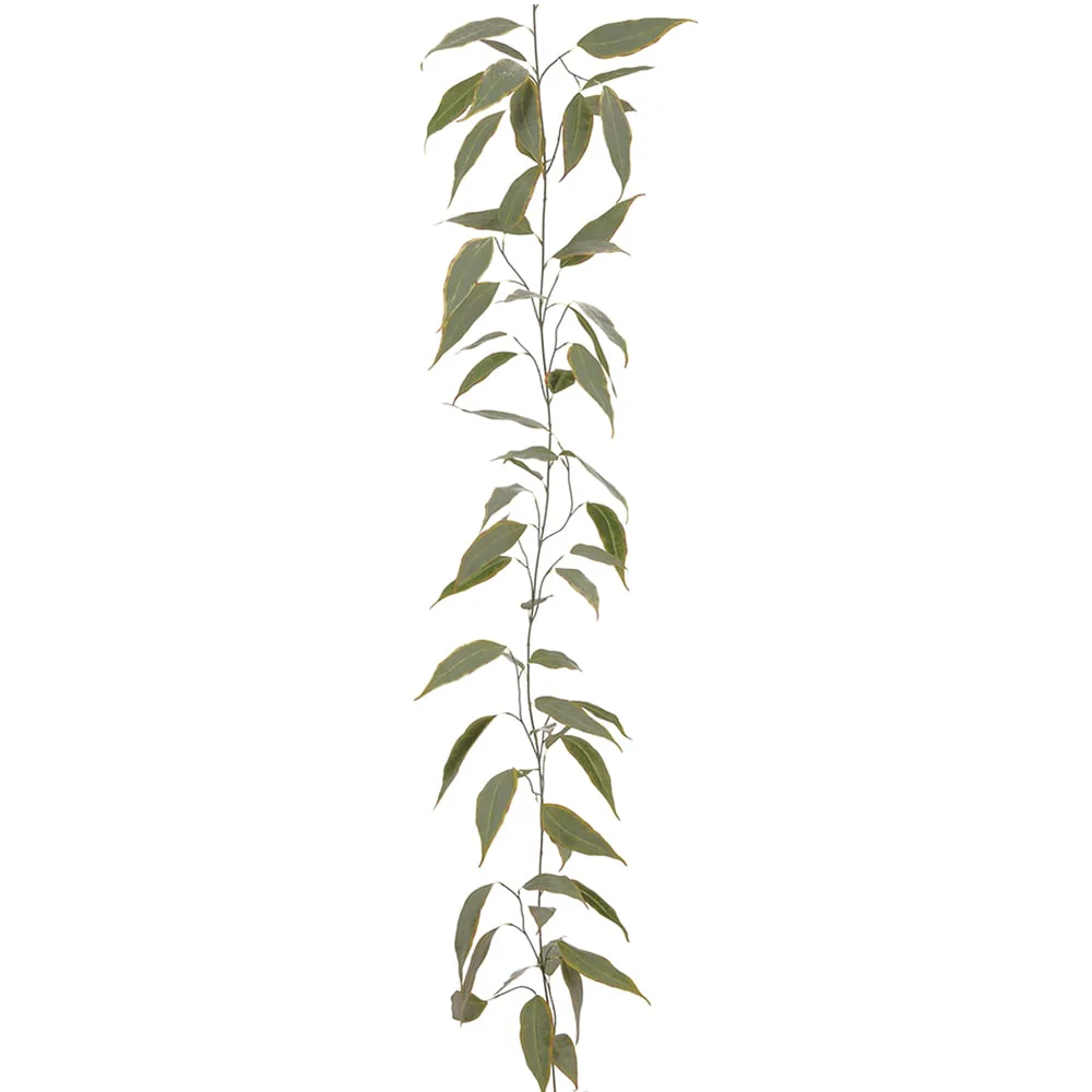 6' Eucalyptus Leaf Silk Garland -Green/Brown (Pack of 6)