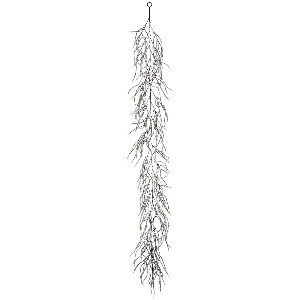 6' Flocked Artificial Pine Garland -Green/White (Pack of 6)