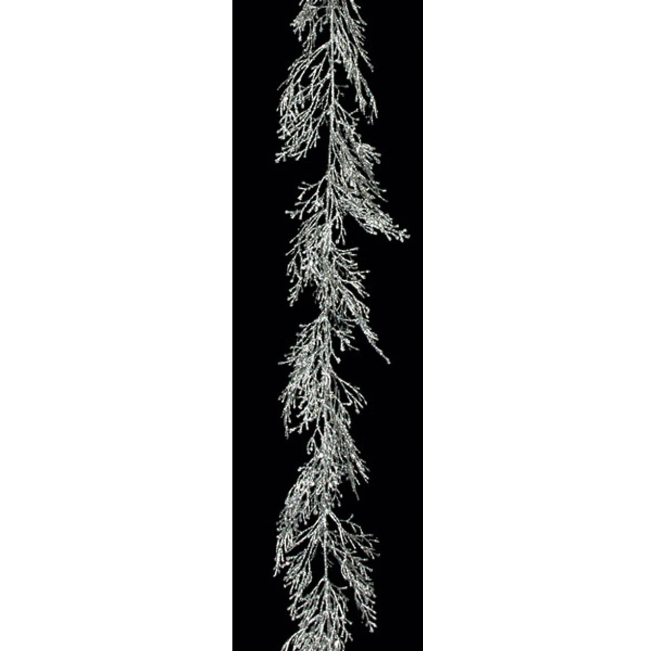 6' Glittered Artificial Coral Garland -Silver (Pack of 12)