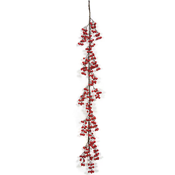 6' Gooseberry Artificial Garland -Red (Pack of 3)