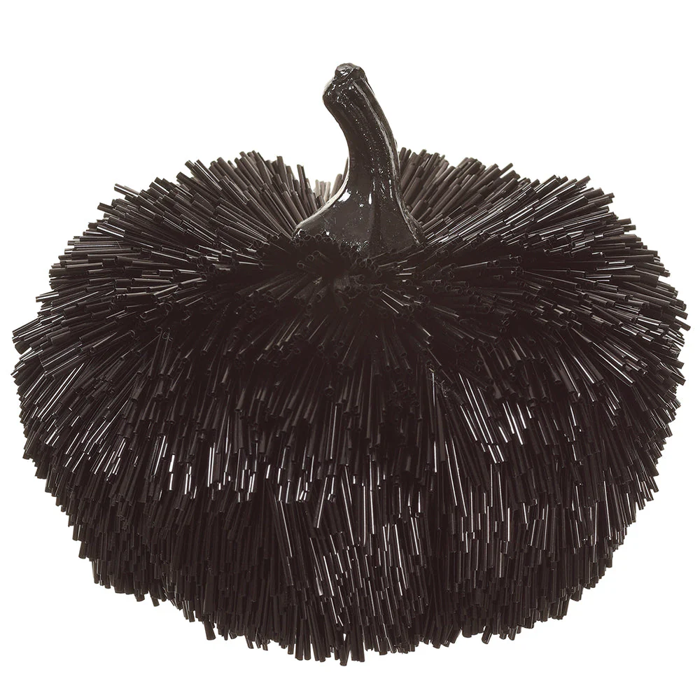 6" Halloween Sisal Pumpkin -Black (Pack of 12)
