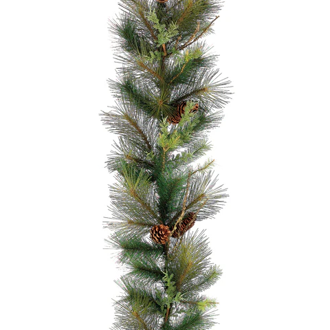 6' Mixed Pine, Pinecone & Twig Artificial Garland -Green/Brown (Pack of 2)