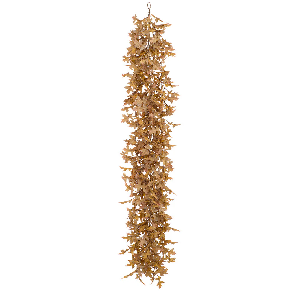6' Oak Leaf Silk Garland -Brown/Fall (Pack of 12)