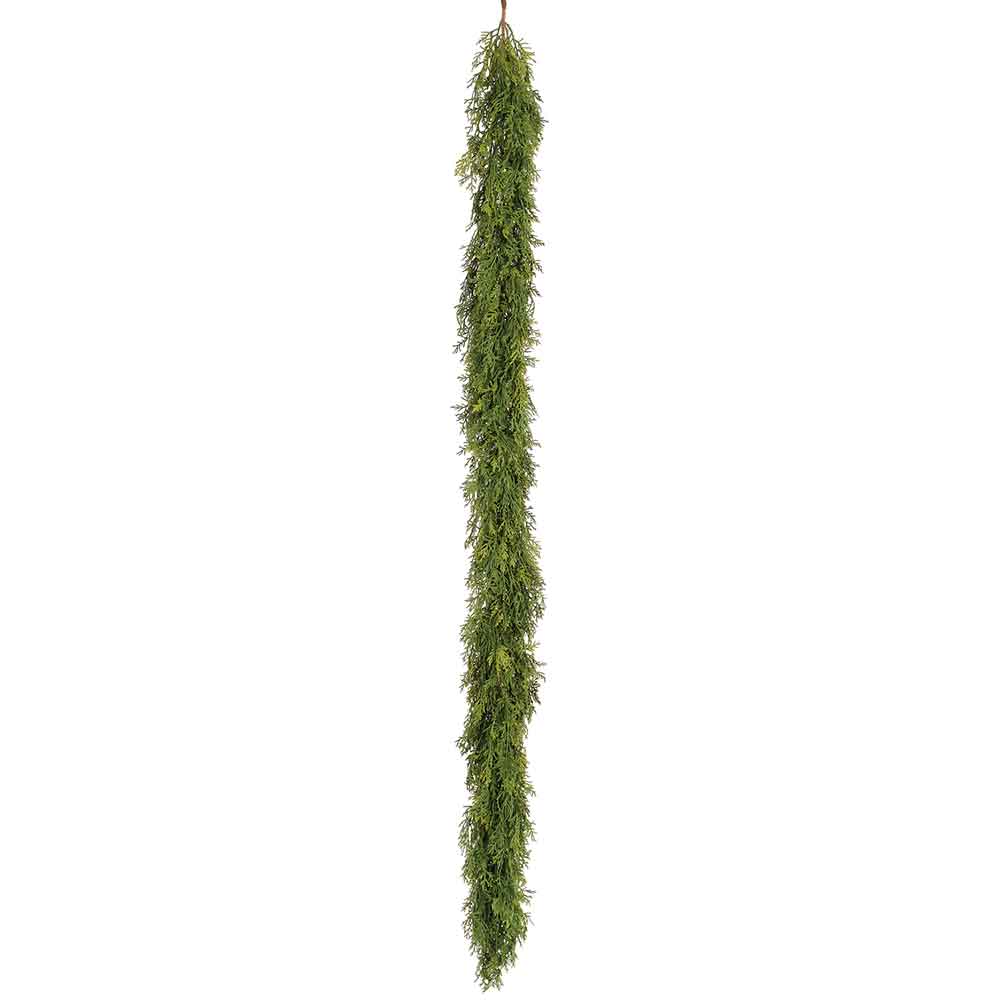 6' PE Soft-Touch Cedar Artificial Garland -Green (Pack of 2)