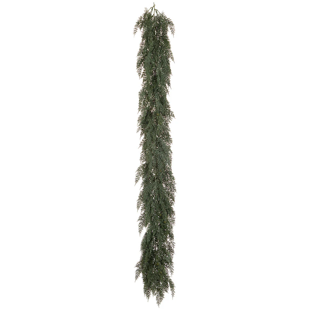 6' PE Soft-Touch Juniper Artificial Garland -Gray/Green (Pack of 4)
