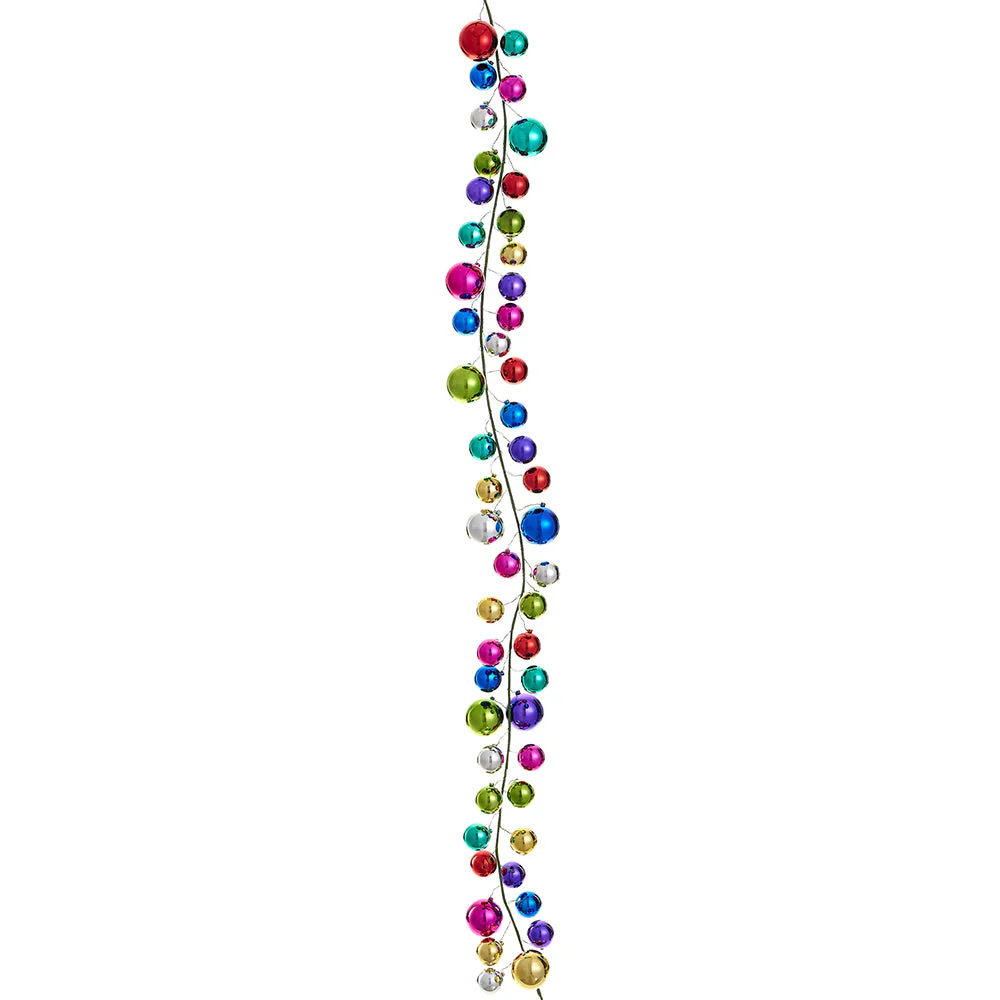 6' Plastic Ball Christmas Garland -Mixed Colors