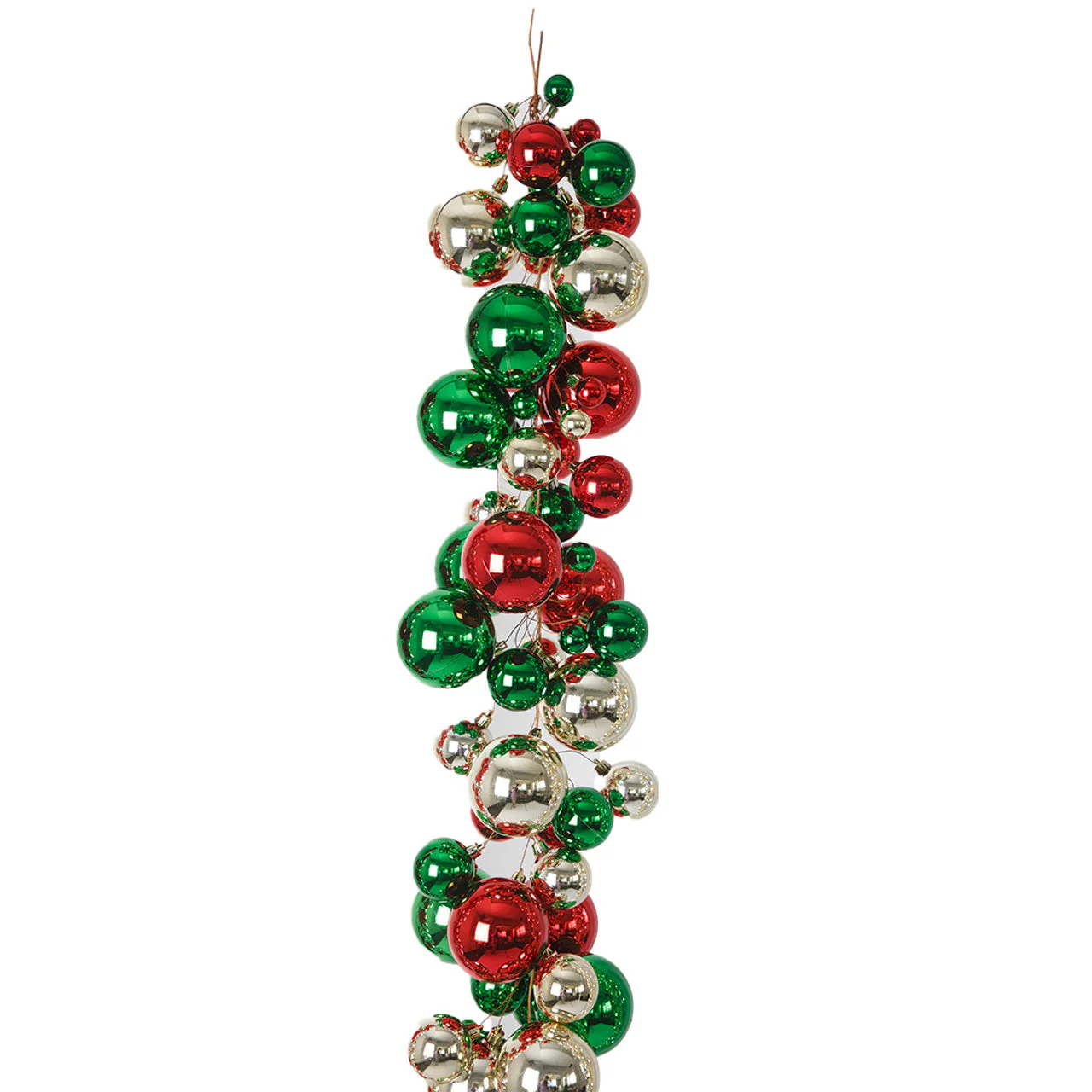 6' Plastic Mixed Reflective Ball Garland -Mixed Colors (Pack of 2) - Image 2
