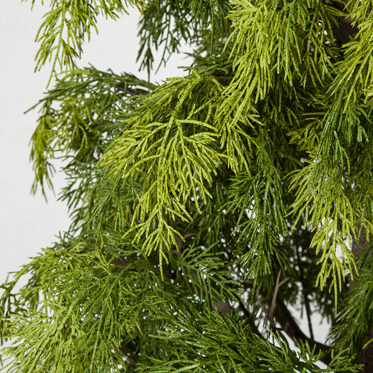6' Soft-Touch Artificial Hinoki Cypress Tree w/Pot -Green - Image 2