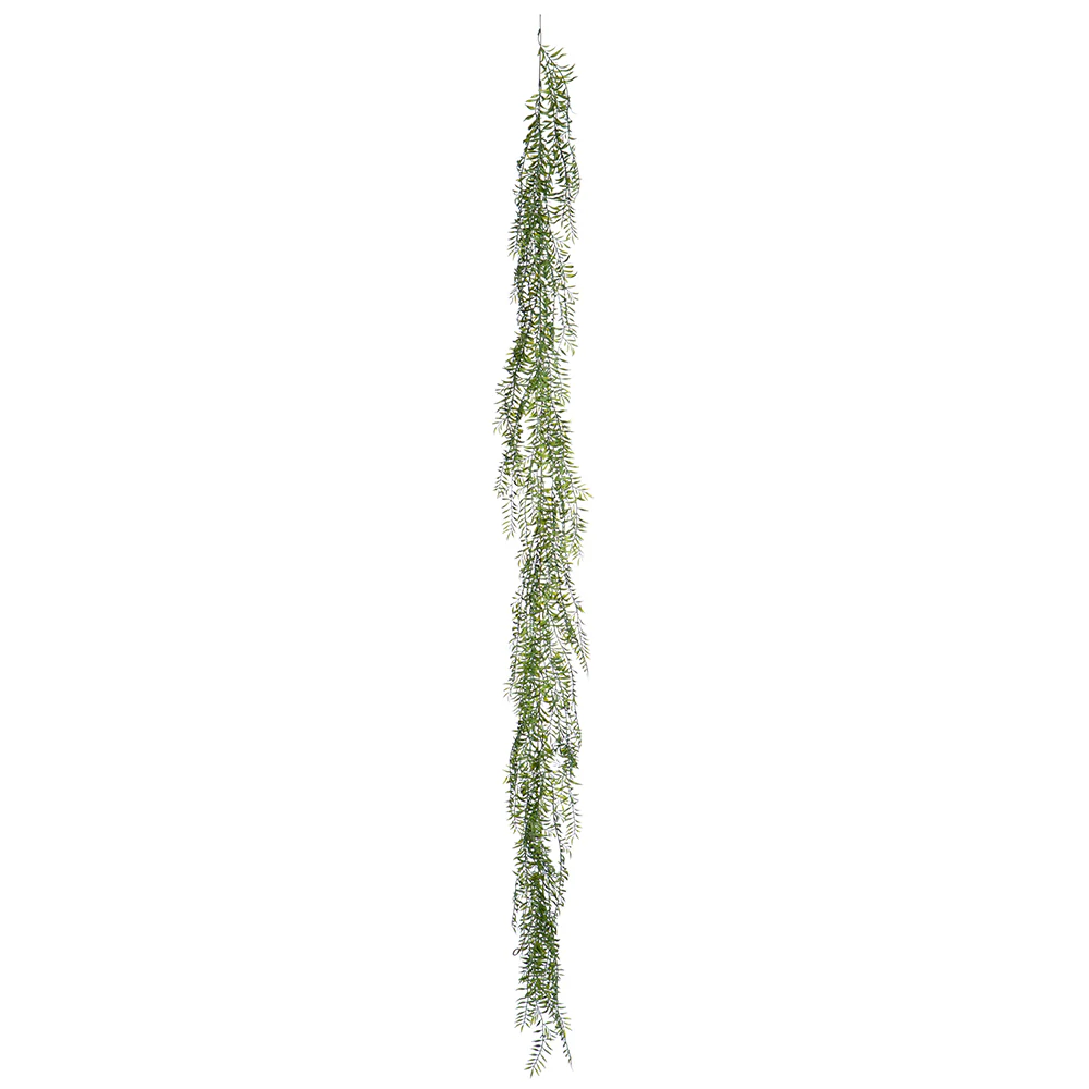 6' Soft-Touch Artificial Pepperberry Leaf Garland -Green (Pack of 6)