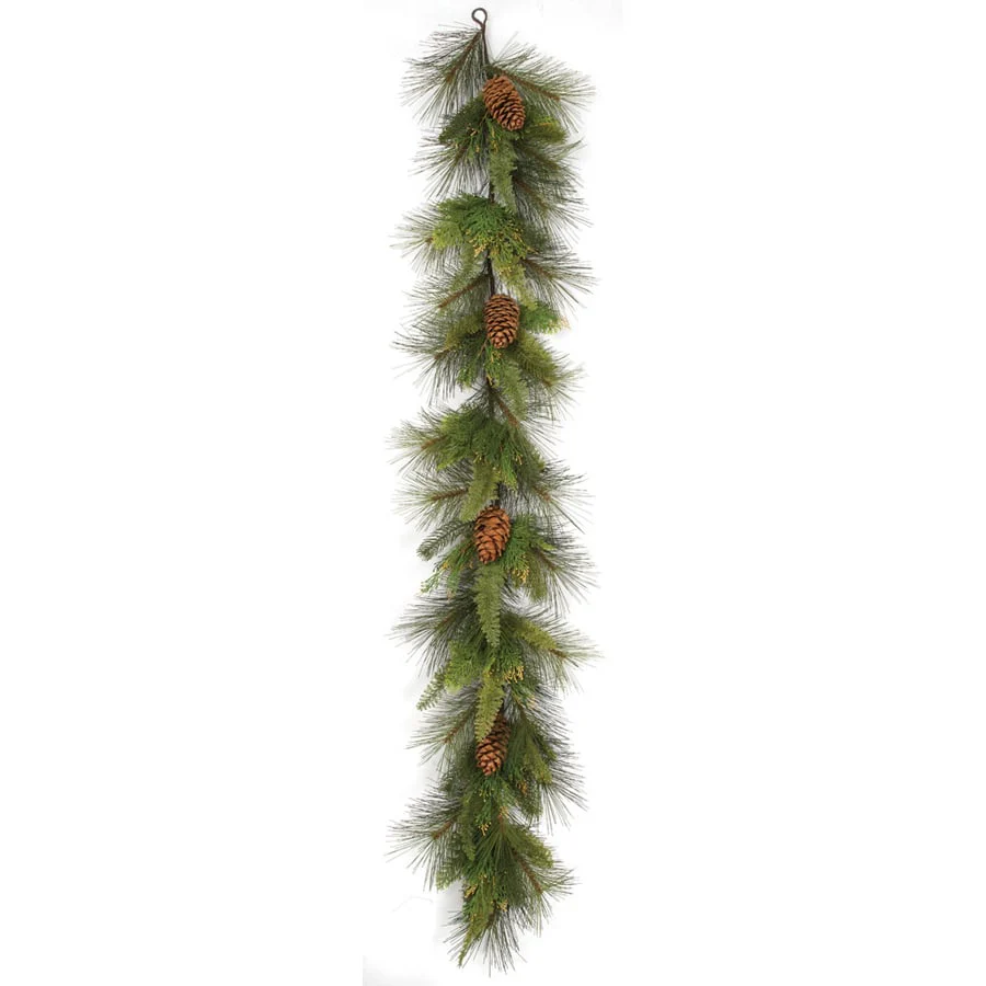 6' Sugar Pine Conifer & Pinecone Artificial Garland -Green (Pack of 2)