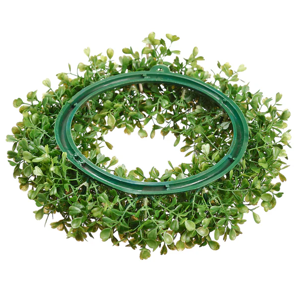 6" Wide Artificial Boxwood Candle Ring Holder -Green (Pack of 6) - Image 2