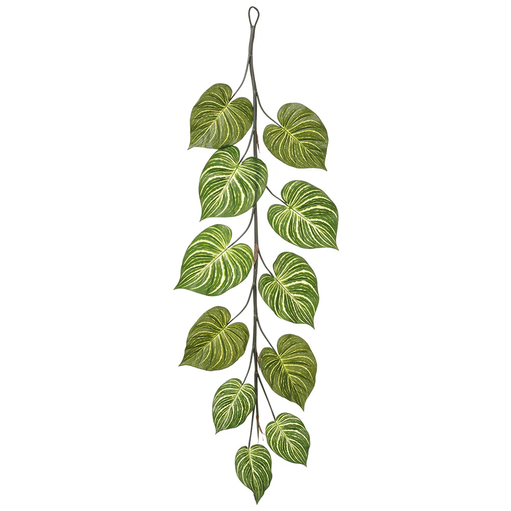 6' Zebra Leaf Silk Garland -2 Tone Green (Pack of 4)