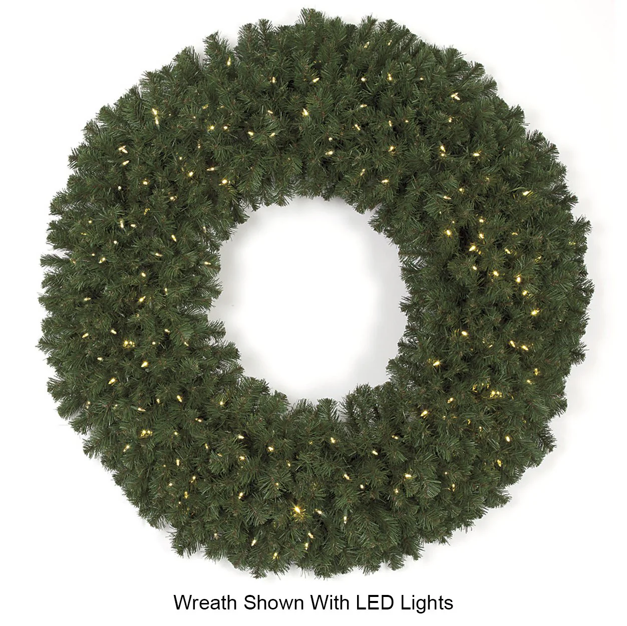 60" Artificial PVC Virginia Pine Wreath -Green