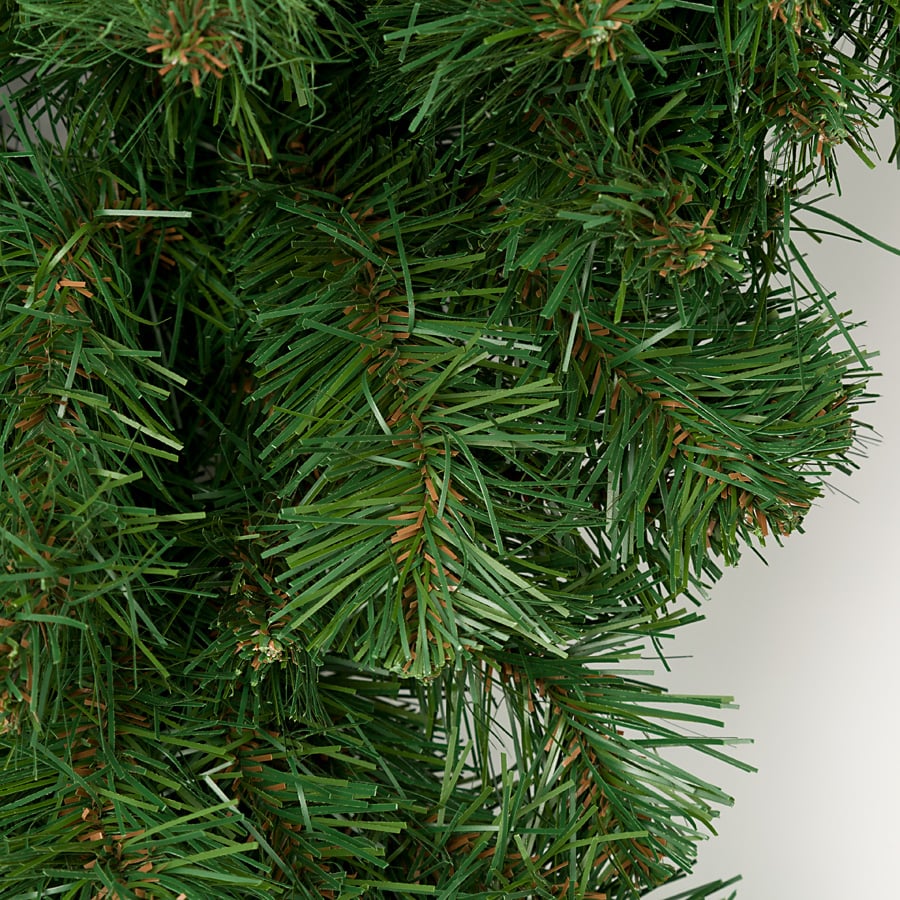 60" Artificial PVC Virginia Pine Wreath, Pre-Lit -Green - Image 2