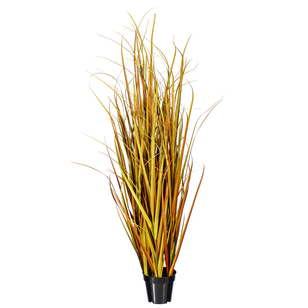 60" IFR PVC Mixed Grass Artificial Plant w/Pot -2 Tone Brown - Image 4