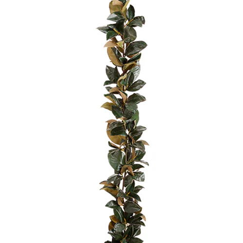 6'10" Magnolia Leaf Silk Garland -Green (Pack of 2)