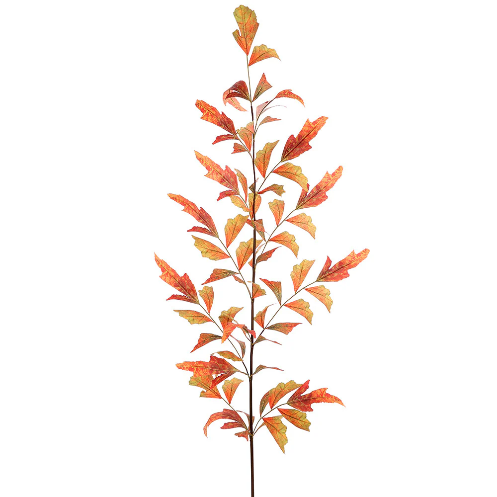 62.5" Fishtail Palm Leaf Silk Stem -Green/Rust (Pack of 12)