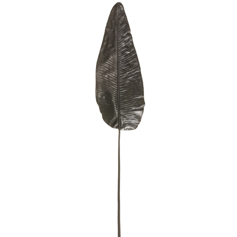 62" Artificial Banana Leaf Stem -Black (Pack of 4)