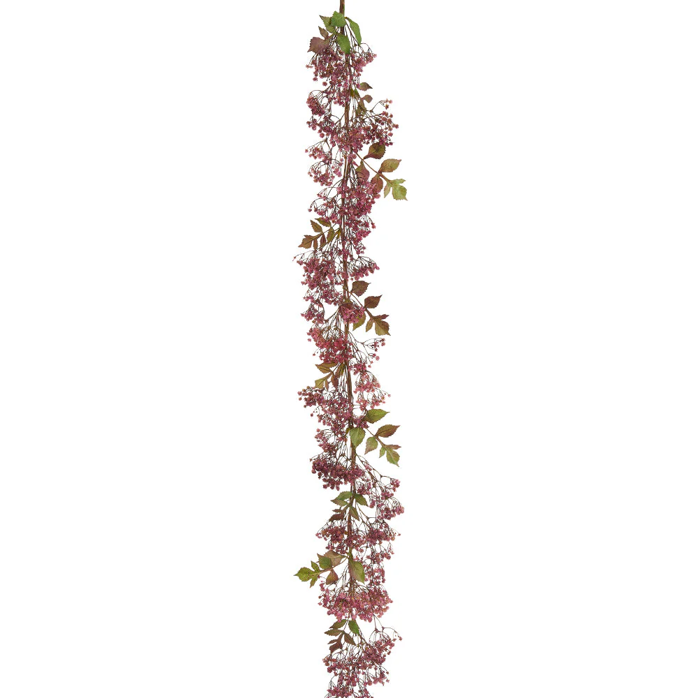 6'2" Baby's Breath Gypsophila Artificial Flower Garland -Purple (Pack of 4)