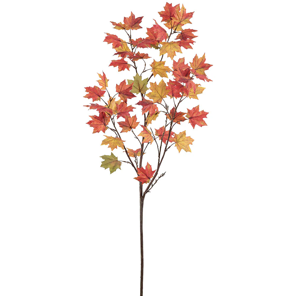 62" Maple Leaf Silk Branch Stem -Fall (Pack of 6)