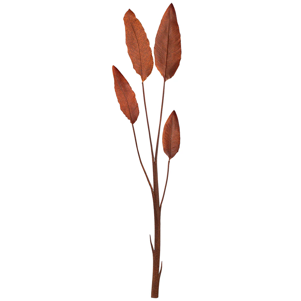 62" Metallic Artificial Bird Of Paradise Leaf Stem -Brown/Gold (Pack of 6)
